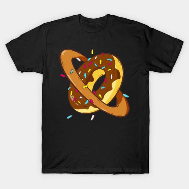 Planet Donut Space Funny Donut Lover T-Shirt by Foxxy Merch